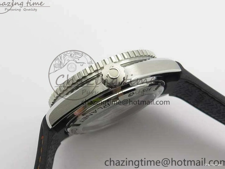 0127 GoodFit Planet Ocean Pro 45mm OMF 1:1 Best Edition Orange Marker On Rubber Strap A8500 (Black Balance Wheel) 8139